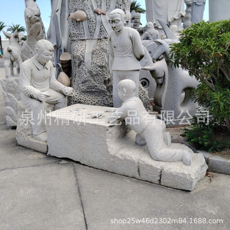 石雕亲子主题雕塑公园文化广场母子抽象现代人物大理石人偶小品