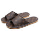 Summer home high-end Internet celebrity couple leather slippers home soft bottom slippers men's and women's summer indoor non-slip shoes