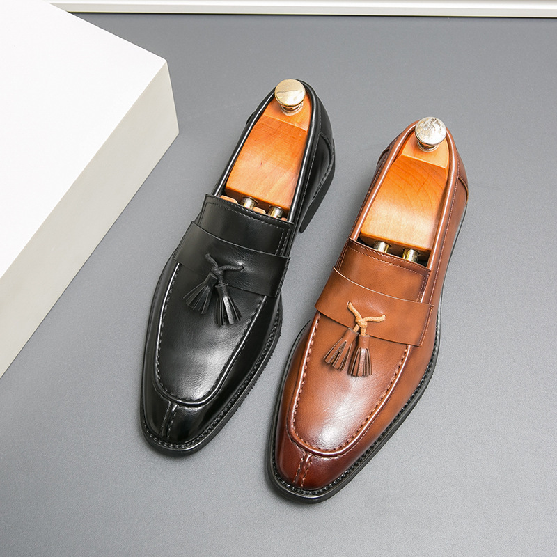 Zapatos de hombre transfronterizos de tamaño grande primavera y verano coreano, zapatos de moda de oficina para hombres, zapatos de cuero casuales de negocios image 4