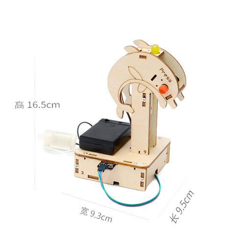 Wooden automatic flower watering system scientific experiment teenager humidity sensor technology fully automatic STEM maker equipment