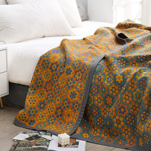 简约多层纱布毛巾被毯子单双人盖毯午睡毯空调被夏季薄毯