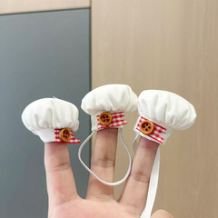 新款毛绒公仔配饰厨师帽10cm棉花娃娃迷你帽子毛绒玩偶娃衣装饰帽