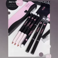 Двусторонняя кисть для губ Amy Diary, водостойкая, долговечная, с антипригарным покрытием, натуральный контур, губная помада, ручка