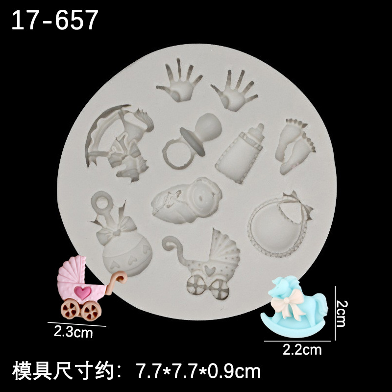 Bebé pequeña Palma pequeñas huellas troyano biberón pacificar boca pie molde de silicona chocolate fondant cake Decoración