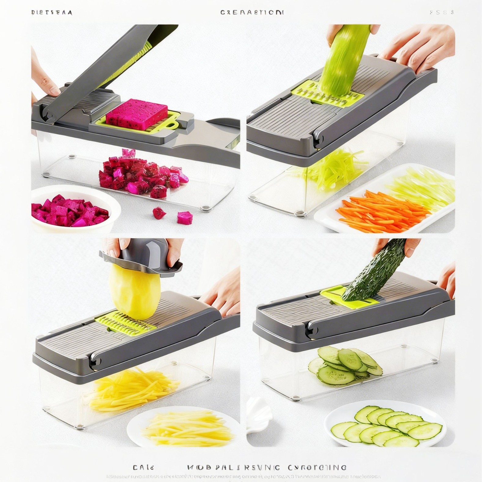 Cortador de verduras multifuncional cortador de verduras duradero ajo cebolla raspador de papas accesorios de cocina para el hogar