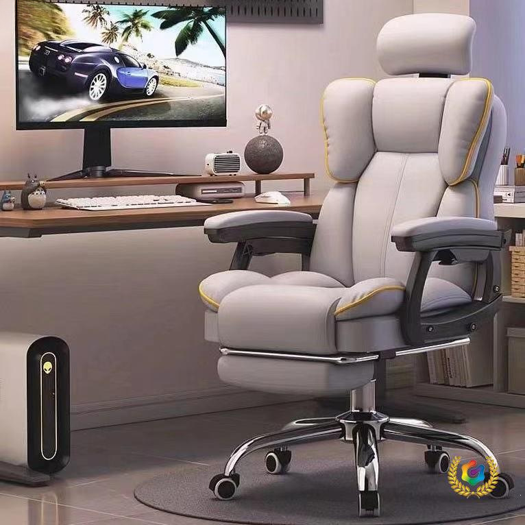 Computer Chair for Home Use, Reclining, Comfortable for Long Sitting, Gaming Chair with Backrest, Sofa Chair, Desk Chair, Dormitory Chair, Live Streaming Chair, Study Swivel Chair