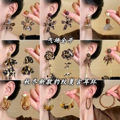 银针复古美拉德风耳环时尚气质高级感耳钉小众轻奢简约耳饰批发女