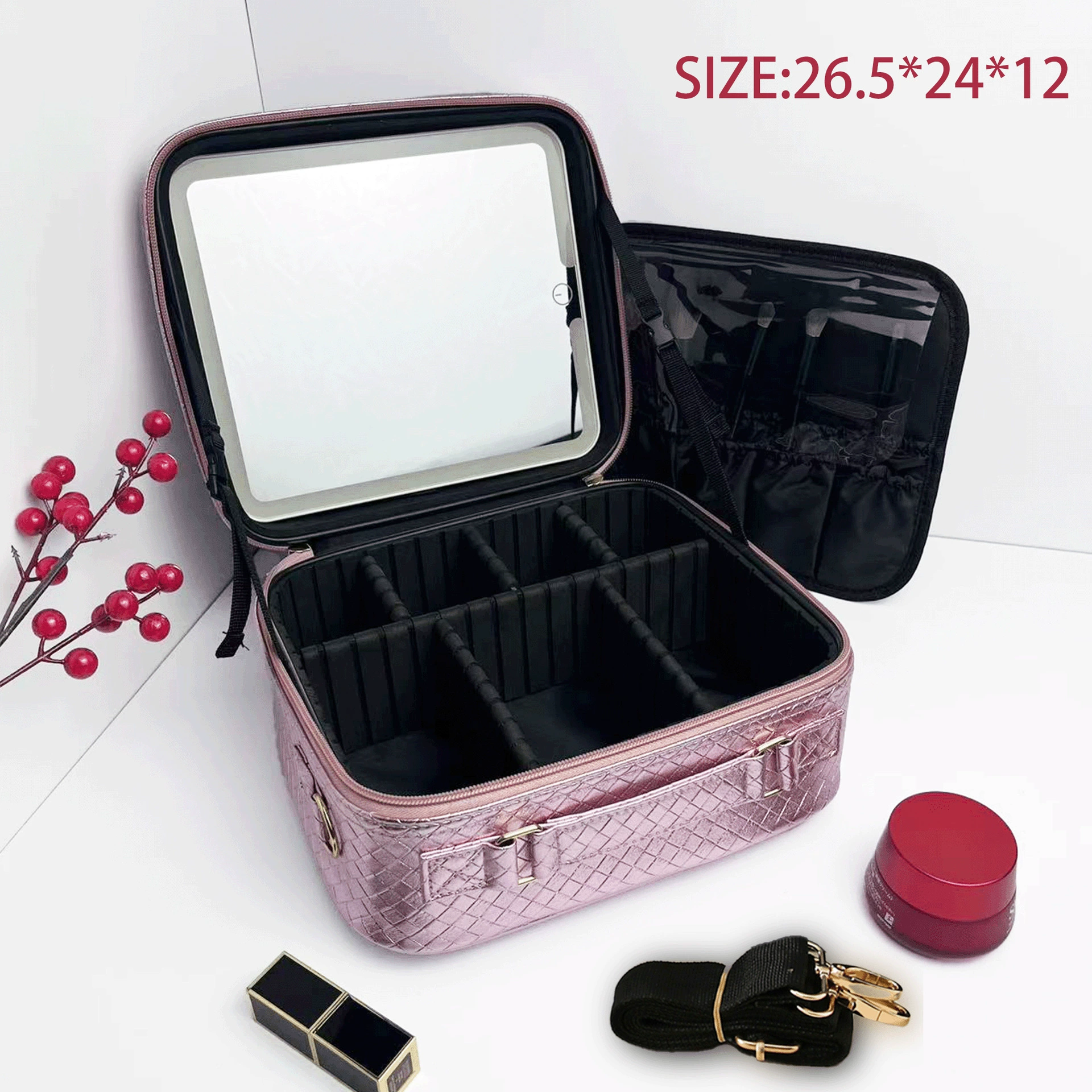 Makeup box, capacious handheld cosmetic bag, high quality organizer bag