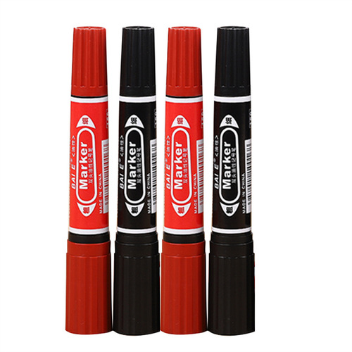 Ancient quick-drying double-headed marker black large color hook pen large-headed oily marker pen logistics painting