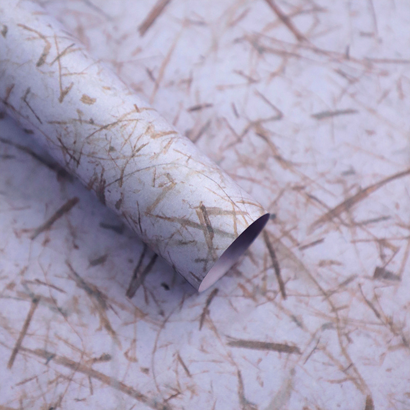 Papel de venas de hojas desmenuzadas de pensamiento de siete colores, papel de embalaje floral, papel de embalaje de ramo de arte grueso, flores de alta calidad