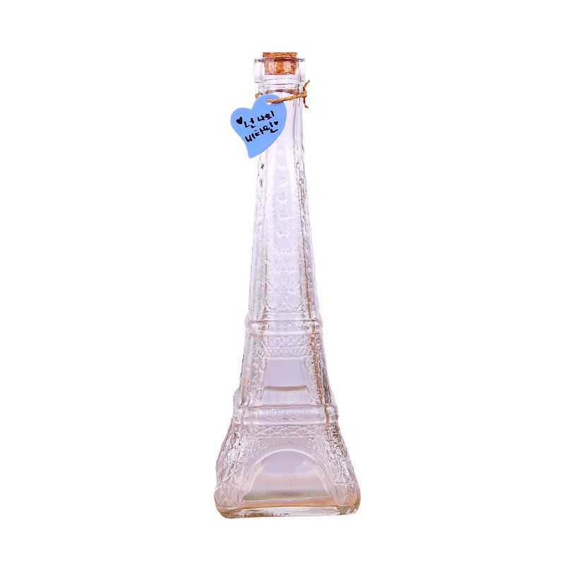 EXPRESIÓN DEL SEGUNTO DIY Botella de mar transparente tapón de madera botella de vidrio flotante botella de arco iris botella de deseo botella de estrella material