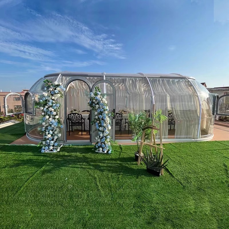 Casa vacía de acampamiento de estrellas de PC casa de alojamiento de padres e hijos jugar camping tiendas de campaña al aire libre techo móvil restaurante Bubble House