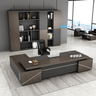Boss desk new Chinese style office desk table and chair combination simple modern light luxury room table large board furniture table