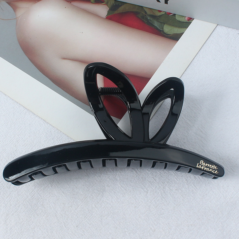 Nueva pinza de pelo hueca con forma de mariposa para mujer, tamaño grande, color sólido, tacto de alta gama, elegante pinza de tiburón para cabello grueso.