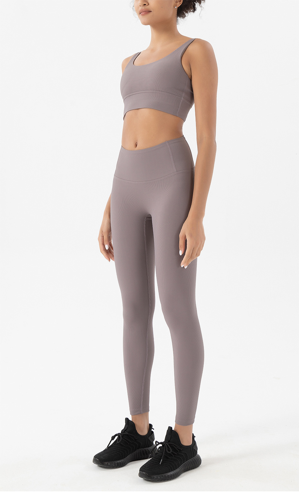 women s ribbed abdomen high waist yoga leggings nihaostyles clothing wholesale NSXER79801