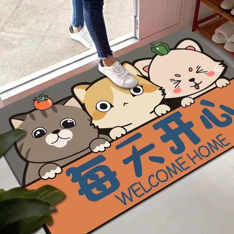 床マット入戸ドアマット珪藻泥浴室トイレ入り口滑り止めマット汚れ吸水速乾家庭用アニメ|undefined