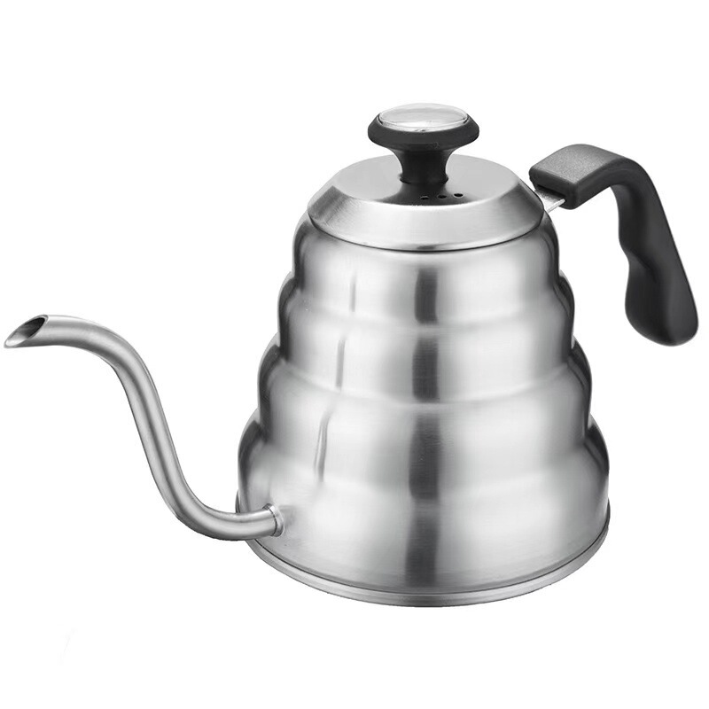 304 Stainless Steel Coffee Pot Cloud Pot Hand Coffee Pot with Thermometer Trickle Long Mouth Coffee Pot