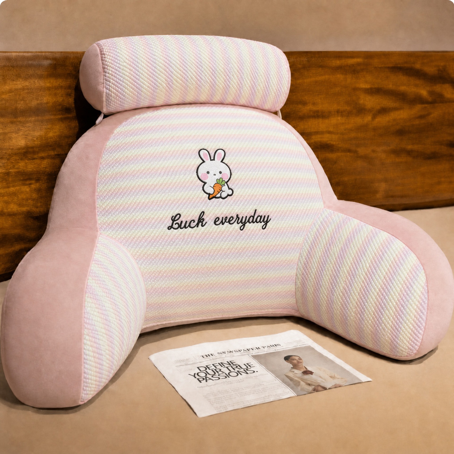 Almohada de cama al por mayor Ice Doudou Almohadilla de respaldo grande Cojín de cabecera Almohada de paquete suave Sofá para dormir