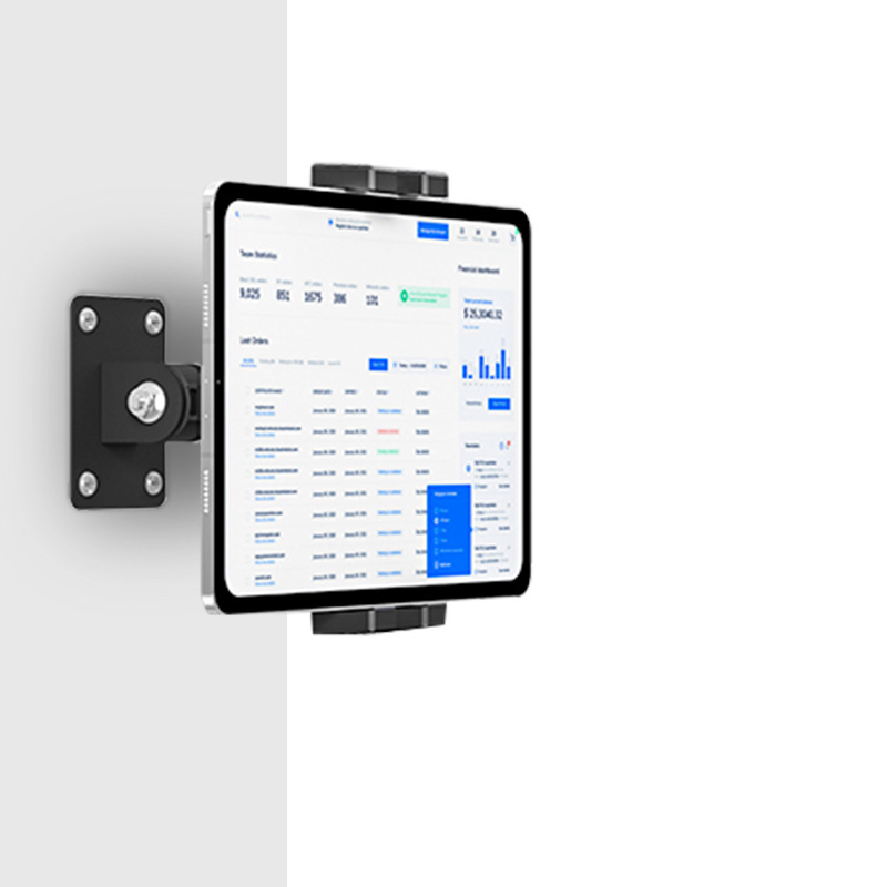 Metal Wall-Mounted Mobile Phone and Tablet Holder, Wall-Mounted Armrest with Telescopic Adjustment, Fixed Multi-Angle, Portable
