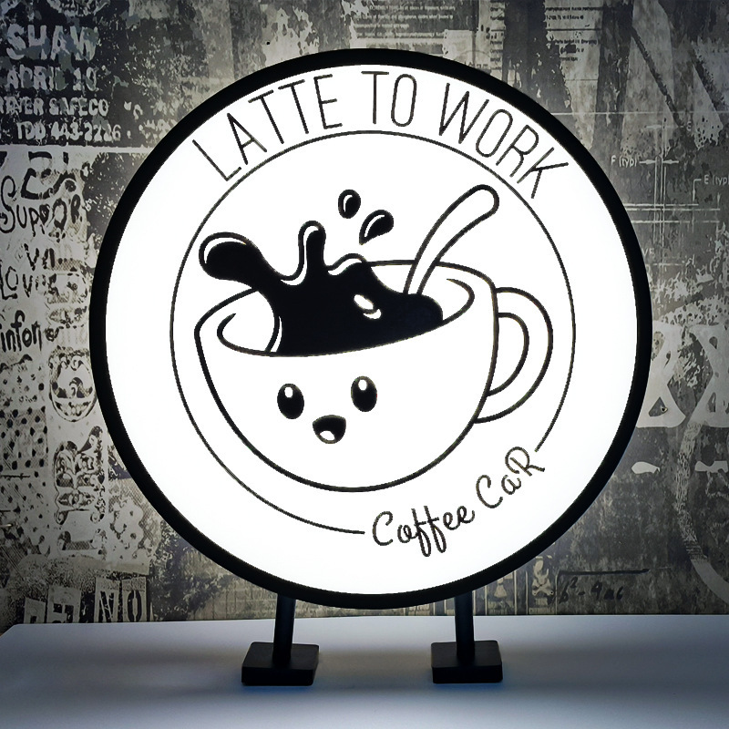 亚克力门头灯箱广告牌发光LOGO不锈钢户外招牌防水led发光字