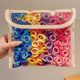 Children's hair band high elastic rubber band braided hair does not hurt baby's hair rope net red 2025 new hair rope leather case