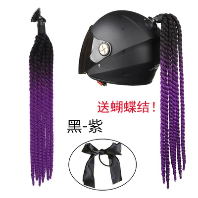 Helmet Braid Suction Cup: Motosiklet dəbilqələri - black-purple-bullet-plus-black-butterfly