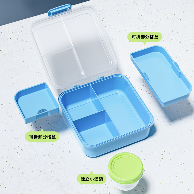 La lonchera de venta caliente transfronteriza se puede utilizar en la lonchera del horno microondas, la lonchera de almacenamiento dividido de gran capacidad para niños y estudiantes de primaria