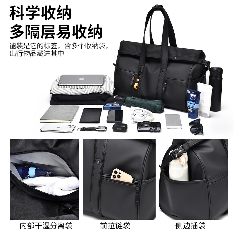 Nueva bolsa de viaje para hombres y mujeres húmedo y seco de separación escalable bolso de viaje bolsa de equipaje de deporte coreano bolsa de fitness