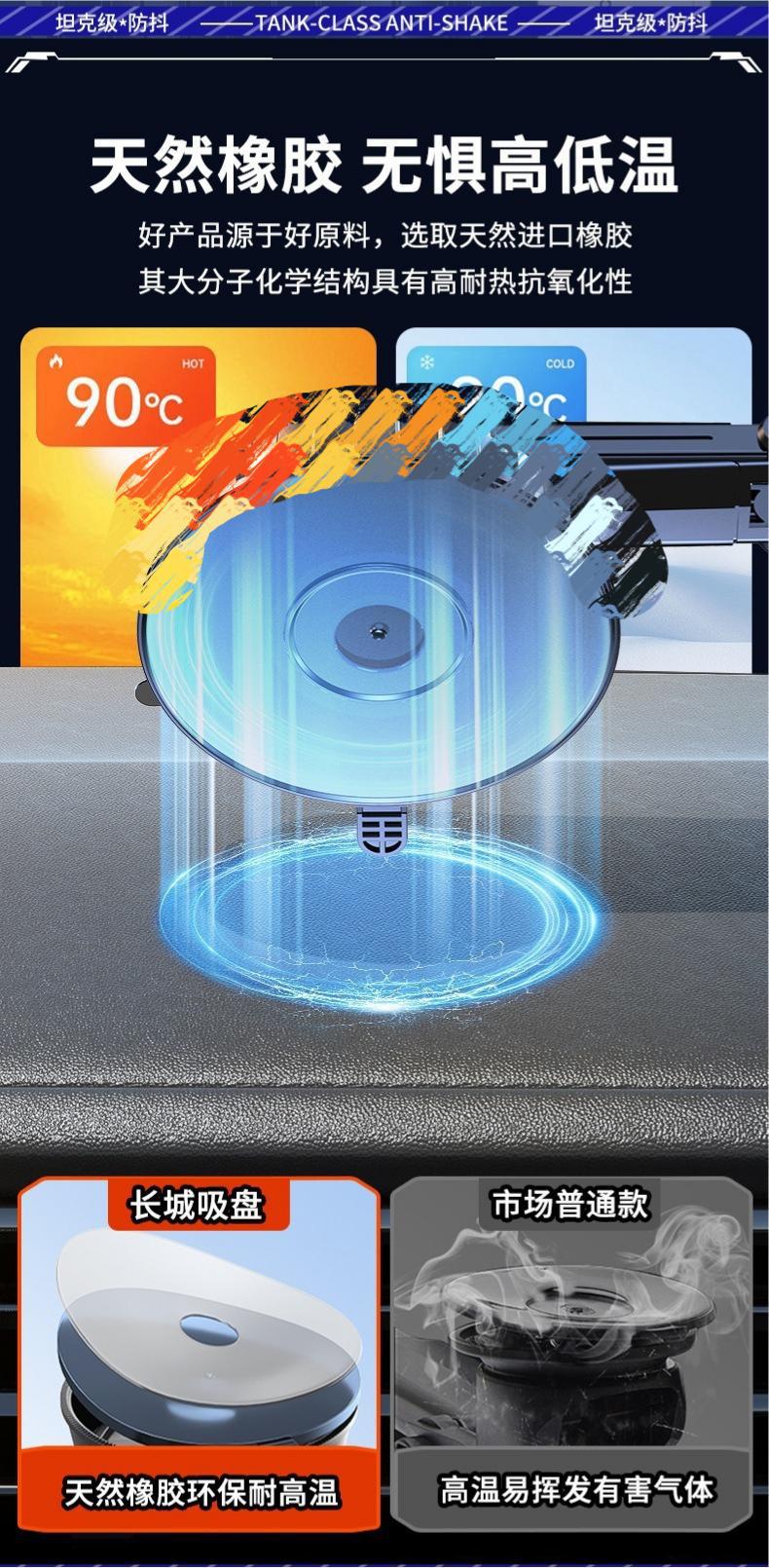 Cross-Border Car Mobile Phone Holder Vacuum Suction Cup Type Dashboard Fixed Navigation Car Recorder Support Bracket