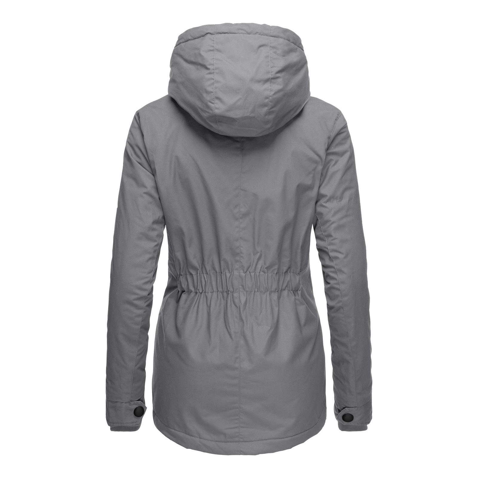 Women's Winter Coat With Zip Pockets And Long Sleeves Thickened_voghion.com