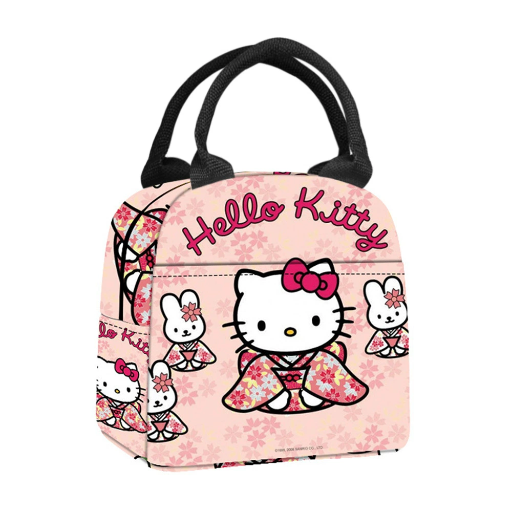 Hello Kitty, ручной мультяшный милый термос, сумка-ланч для учеников начальной школы, сумка для еды