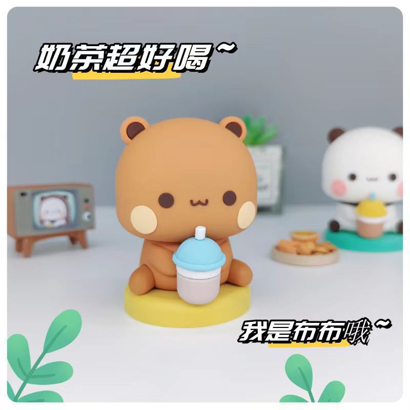 Figura de Panda Decorativa de PVC para Escritorio y Auto