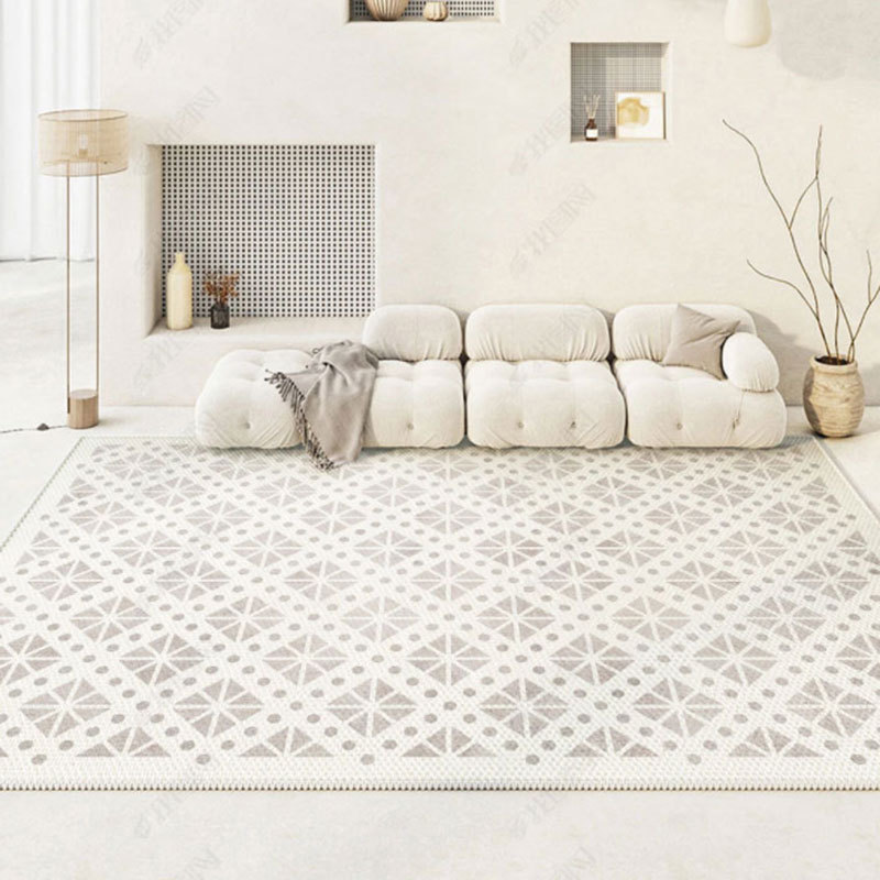 Alfombra de la sala de estar a cuadros francés mesa de café en casa manta antideslizante puerta dormitorio absorbente resistente a las manchas buena alfombra de cuidado