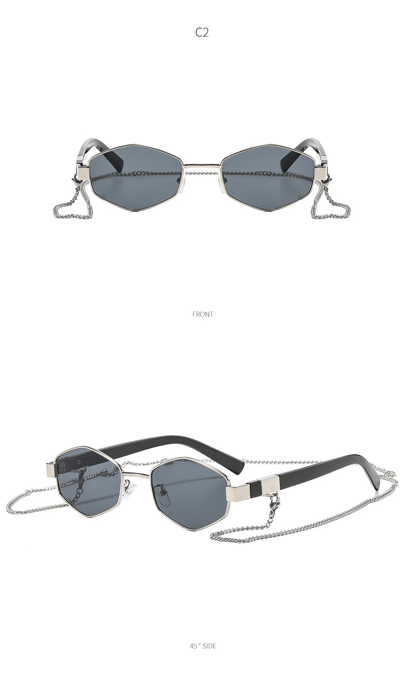 Modische Polygonale Sonnenbrille Für Damen Kleine Form_voghion.com