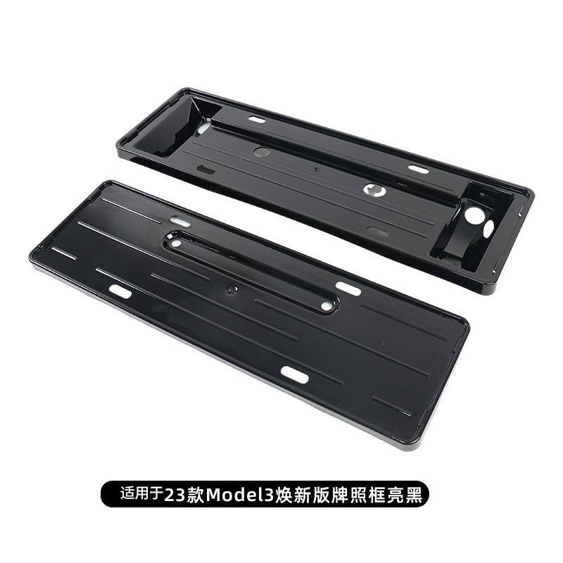 Tesla – License Plate Frame Other Car Modifications - model-3-facelift-license-plate-frame-gloss-black