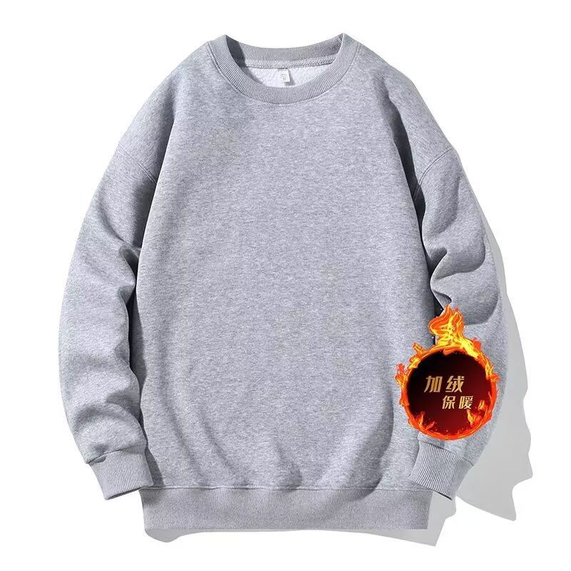 Amerikanischer Retro-Hoodie in Unifarben für Damen und Herren, Herbst und Winter, lockerer Fleece-Pullover, 380 g/m² schwere Schicht_voghion.com