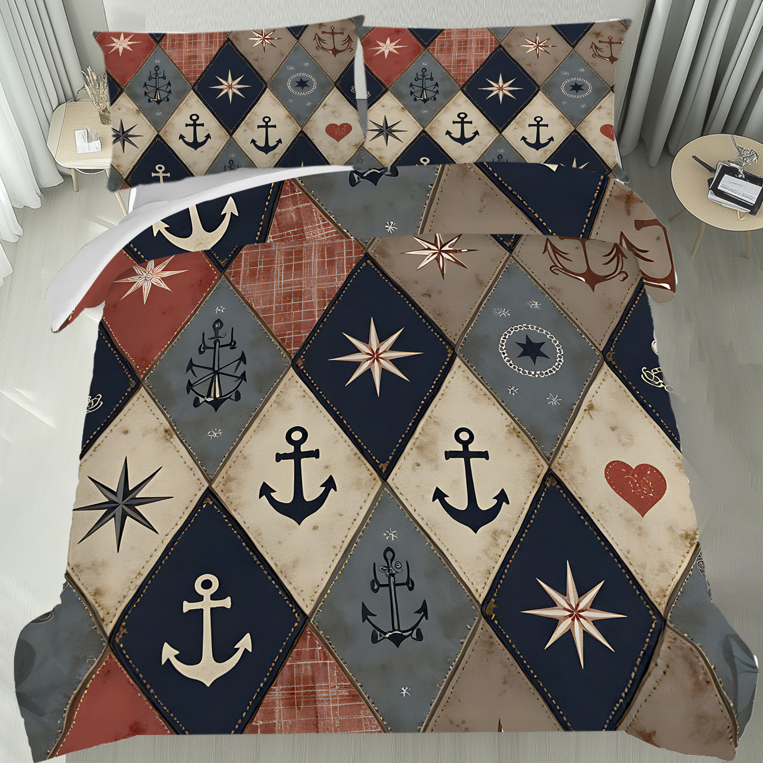 Texteles caseros abrasivos impresión digital piel-profiliable edredón kit de barco flácida mano fábrica de fuente TEMU / JIT Nordic