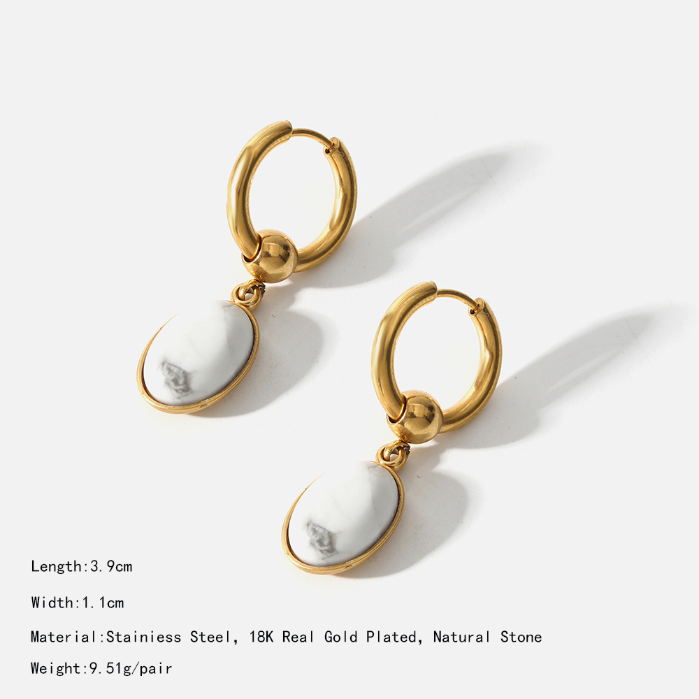 1 Pair Fashion Geometric Stainless Steel Plating Zircon Necklace_colorza_2