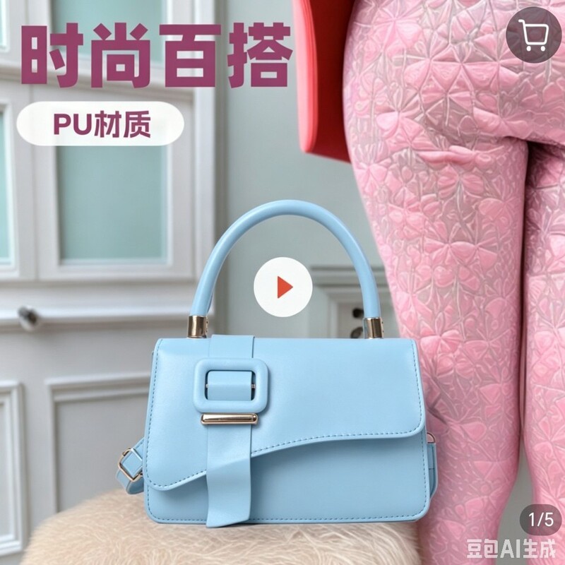 Cross-Border Trend Textured Handbag New Style Single Shoulder Crossbody Bag Handbag Simple Trendy Fashion Bag for Women