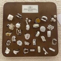 Xiaohongshu 新製品 S925 スターリングシルバーリング女性の夏インスタイルハイエンドニッチライト高級非退色シルバージュエリー