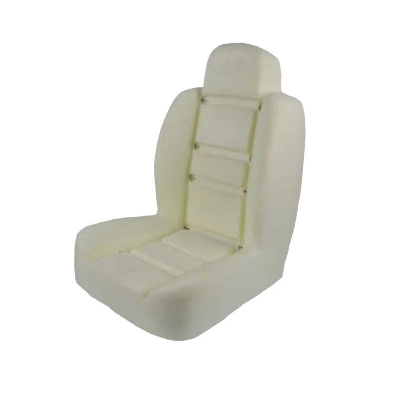The manufacturer produces various types of sample chairs, including coated display chairs, car model display chairs, and foam seat models for modified vehicles