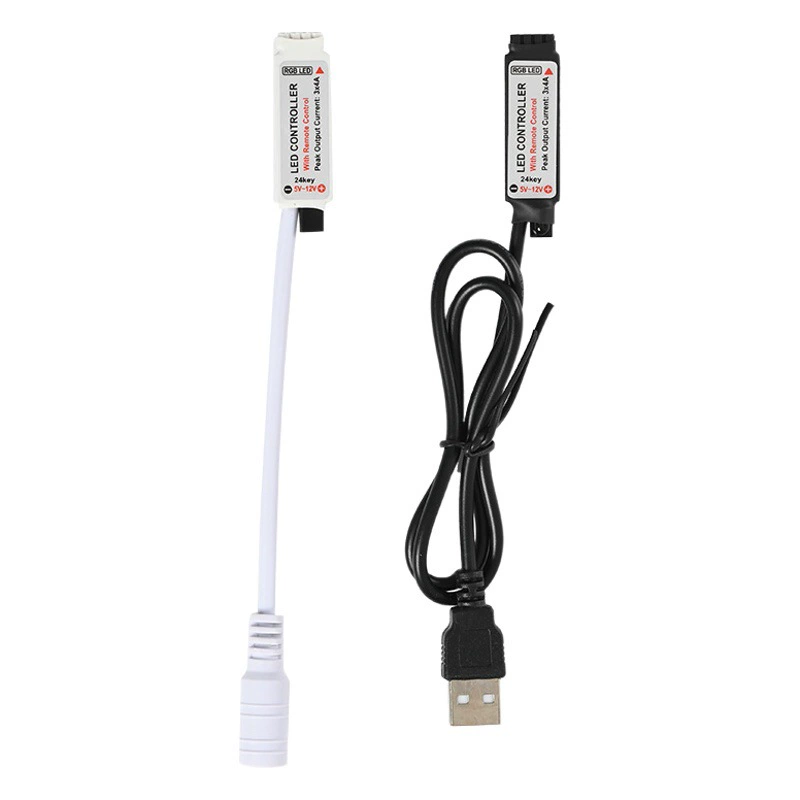 USB Мини светодиодный свет с инфракрасным контроллером 24 ключа 12 В низкого напряжения RGB красочный модуль управления 5050 костюм
