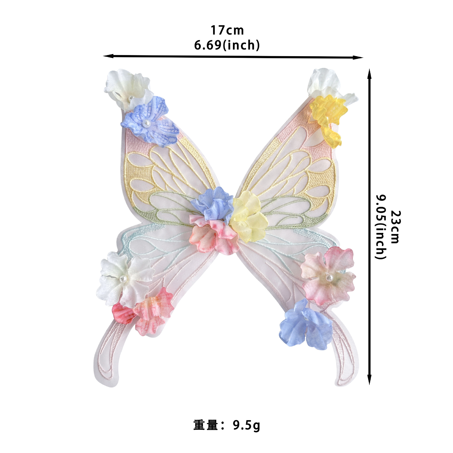 Horquilla con flor, pinza de pelo grande con mariposa, accesorio para el cabello de estilo antiguo, accesorio para el cabello de princesa Hanfu súper mágico, accesorio dulce para el cabello de mascotas, horquilla con flor de seda.