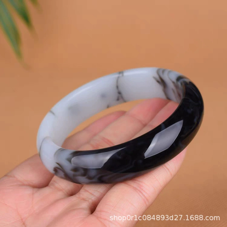 Blue and white women's bracelet jade
