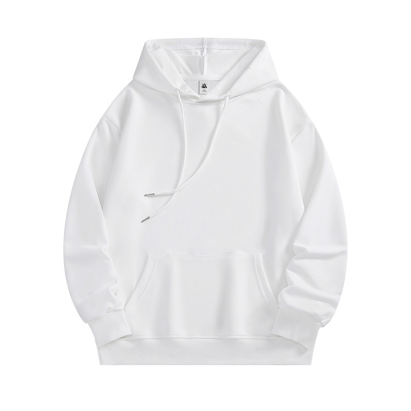 Primavera y otoño delgada de hombro en blanco de manga larga ropa de trabajo camiseta publicitaria con sombrero suéter logotipo impreso personalizado bordado