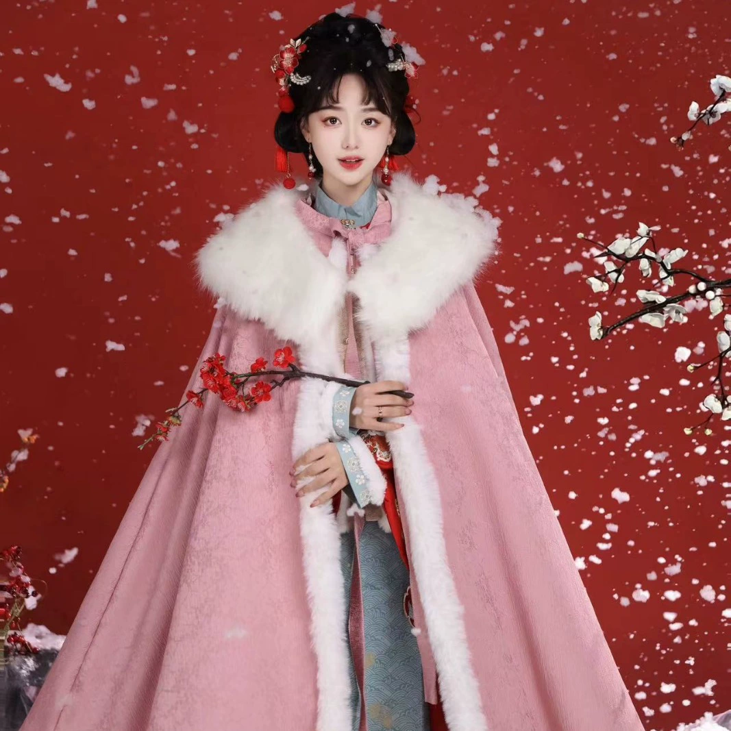 Оригинальный креативный плащ Changle Weiyang, ханьфу, Женский утолщенный плащ в китайском стиле в виде года Дракона, древний костюм, шаль, зимнее пальто