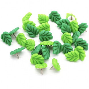 Cross border hot selling factory wholesale leaves pushpin resin cute plant tack press pin photo wall I-pin