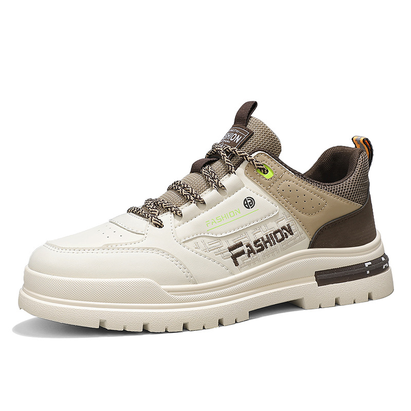 2025 nuevas letras de cuero con una base gruesa aumentada de zapatos de estilo Martin, zapatos de hombre de trabajo diario, zapatos casuales para hombres