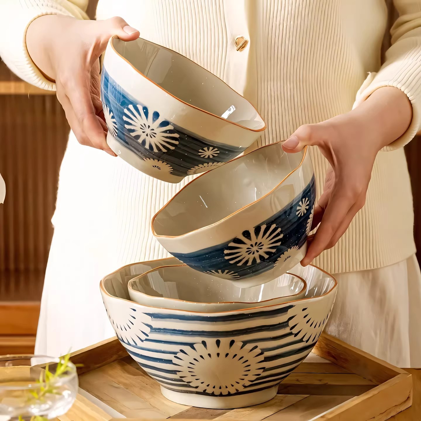 Ceramic Japanese-style Rice Bowl 2026 New Model Simple Rice Bowl High...