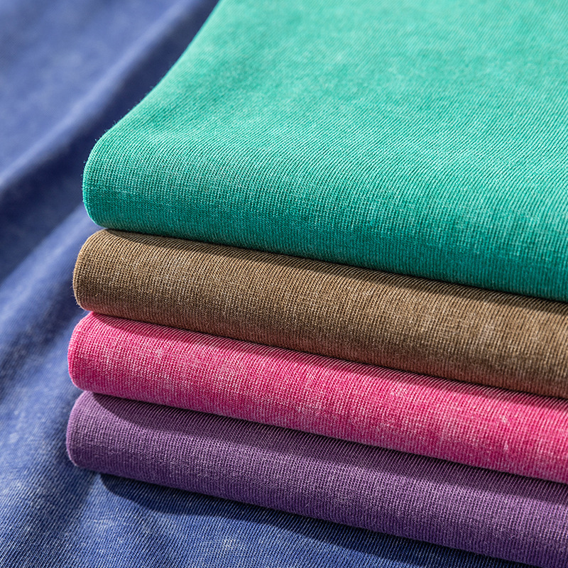 Camiseta retro de manga corta lavada holgada de algodón puro Camiseta transfronteriza de talla grande 230g versión estadounidense de talla europea de los hombres con hombros caídos